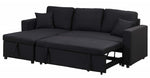 Sandy Black Reversible Sectional with Pull-Out Bed