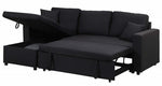 Sandy Black Reversible Sectional with Pull-Out Bed