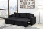 Sandy Black Reversible Sectional with Pull-Out Bed