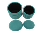 Saturn 2 Teal Storage Ottomans