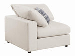 Serene 4-Pc Beige Linen Blend Modular Sectional Sofa