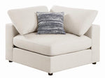 Serene 4-Pc Beige Linen Blend Modular Sectional Sofa