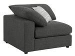 Serene 4-Pc Charcoal Linen Blend Modular Sectional Sofa