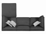 Serene 4-Pc Charcoal Linen Blend Modular Sectional Sofa