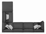 Serene 6-Pc Charcoal Linen Blend Modular Sectional Sofa