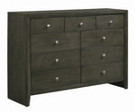 Serenity 5-Pc Mod Grey Wood King Bedroom Set