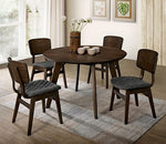 Shayna Gray Walnut Wood Round Dining Table