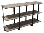 Sherman Grey Oak Wood/Metal 3-Tiered Shelf Unit