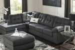 Accrington 2-Pc Granite Fabric LAF Sectional Sofa