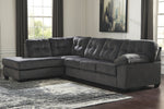 Accrington 2-Pc Granite Fabric LAF Sectional Sofa with Sleeper