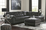 Accrington 2-Pc Granite Fabric RAF Sectional Sofa with Sleeper