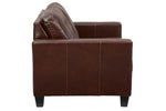 Altonbury Walnut Leather Loveseat