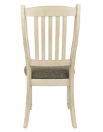 Bolanburg 2 Antique White Wood/Brown Fabric Side Chairs