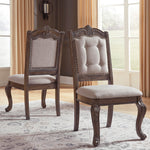 Charmond 2 Beige Fabric/Wood Side Chairs