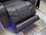 Composer Gray Faux Leather Power Recliner