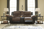 Earhart Chestnut Manual Recliner Loveseat