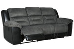 Earhart Slate Manual Recliner Sofa (Oversized)