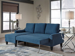 Jarreau Blue Fabric LAF Sectional Sofa Sleeper