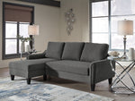 Jarreau Gray Fabric LAF Sectional Sofa Sleeper