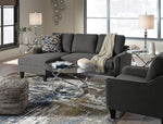 Jarreau Gray Fabric LAF Sectional Sofa Sleeper