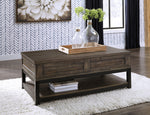 Johurst Grayish Brown Lift-Top Coffee Table