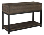 Johurst Grayish Brown Wood Sofa Table