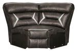 Kincord 4-Pc Midnight Faux Leather Power Recliner Sectional with RAF Sofa