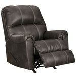 Kincord Midnight Faux Leather Manual Rocker Recliner