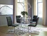 Madanere Clear Glass/Chrome Metal Dining Table