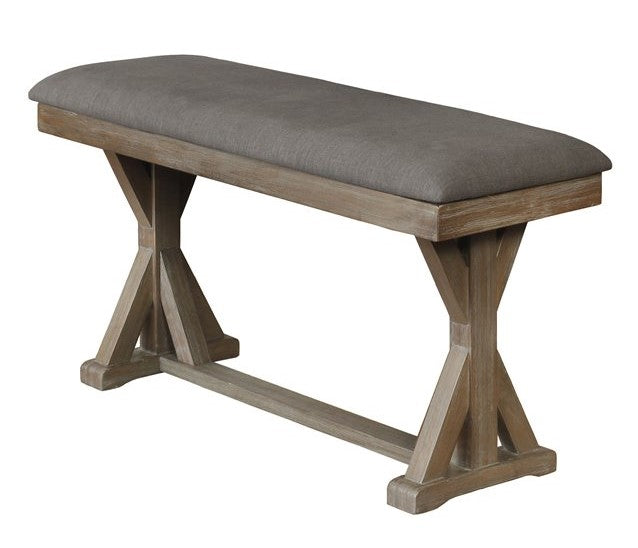 Mazikeen Gray Fabric Counter Height Bench