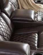 Warnerton Chocolate Power Recliner Loveseat