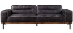 Silchester Antique Ebony Top Grain Leather 2-Seat Sofa (Oversized)