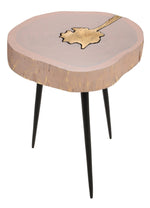 Timber Pink Wood/Metal Side Table