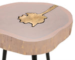 Timber Pink Wood/Metal Side Table