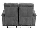 Treyton Gray Chenille Manual Recliner Loveseat