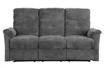 Treyton Gray Chenille Manual Recliner Sofa