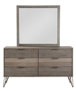 Urbanite 3-Tone Gray Wood 6-Drawer Dresser