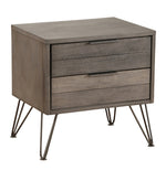 Urbanite 3-Tone Gray Wood 2-Drawer Nightstand