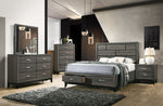 Valdemar Weathered Gray Wood Queen Bed with Storage