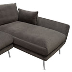 Vantage 2-Pc Iron Grey Fabric RAF Sectional Sofa