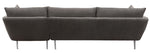 Vantage 2-Pc Iron Grey Fabric RAF Sectional Sofa