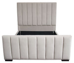 Venus Light Grey Velvet Tufted King Bed (Oversized)