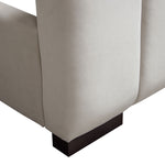 Venus Light Grey Velvet Tufted King Bed (Oversized)