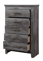 Vidalia Rustic Gray Oak Wood 5-Drawer Chest