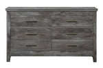 Vidalia Rustic Gray Oak Wood 6-Drawer Dresser