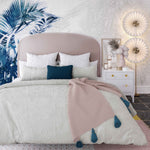 Vivi Modern Blush Velvet King Platform Bed