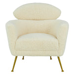 Welsh Beige Faux Shearling Accent Chair