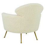 Welsh Beige Faux Shearling Accent Chair