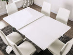 Zain White Metal Extendable Dining Table