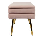 Ziva Blush Velvet Storage Bench